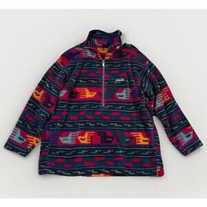 VTG Patagonia Synchilla Fleece Sweater Anatolia Red Smoke Fleece Youth Sz 12 USA